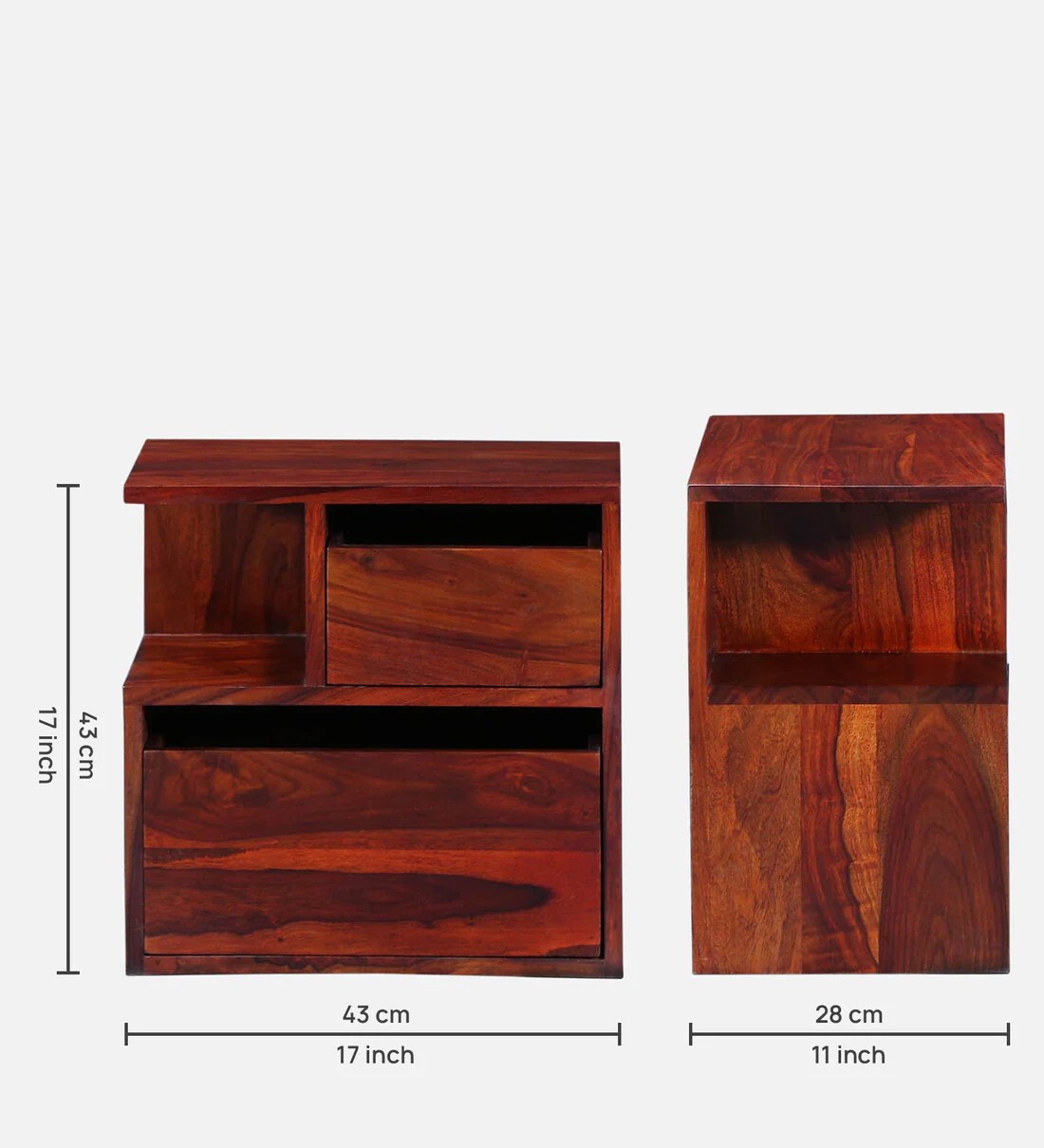 Kavento Wooden Bedside Cabinet - Image 9