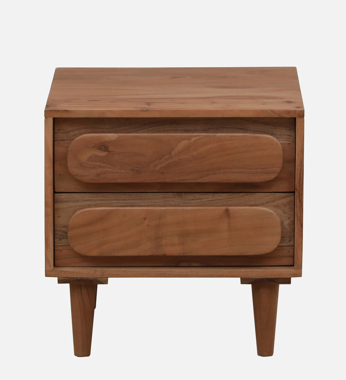 Sovren Solid Wood Bedside Table in Warm Clay Natural Finish - Image 9