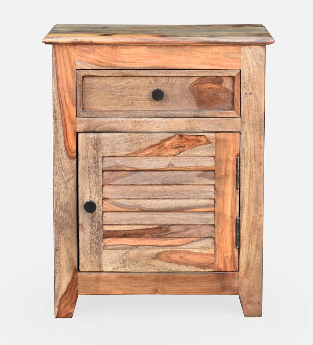 Sivaroa Luxury Solid Wood Bedside Cabinet in Teak Finish - Image 2