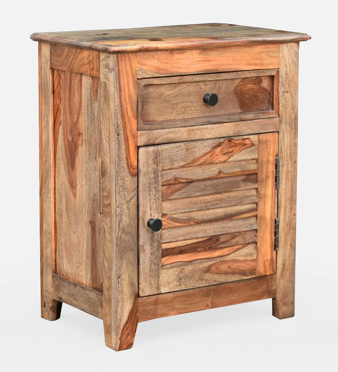 Sivaroa Luxury Solid Wood Bedside Cabinet in Teak Finish - Image 7