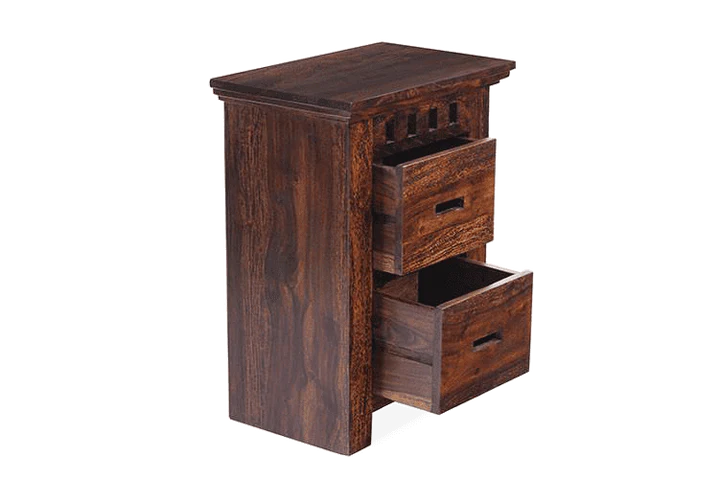 Srbania Natural Finish Side Drawer Table - Image 4