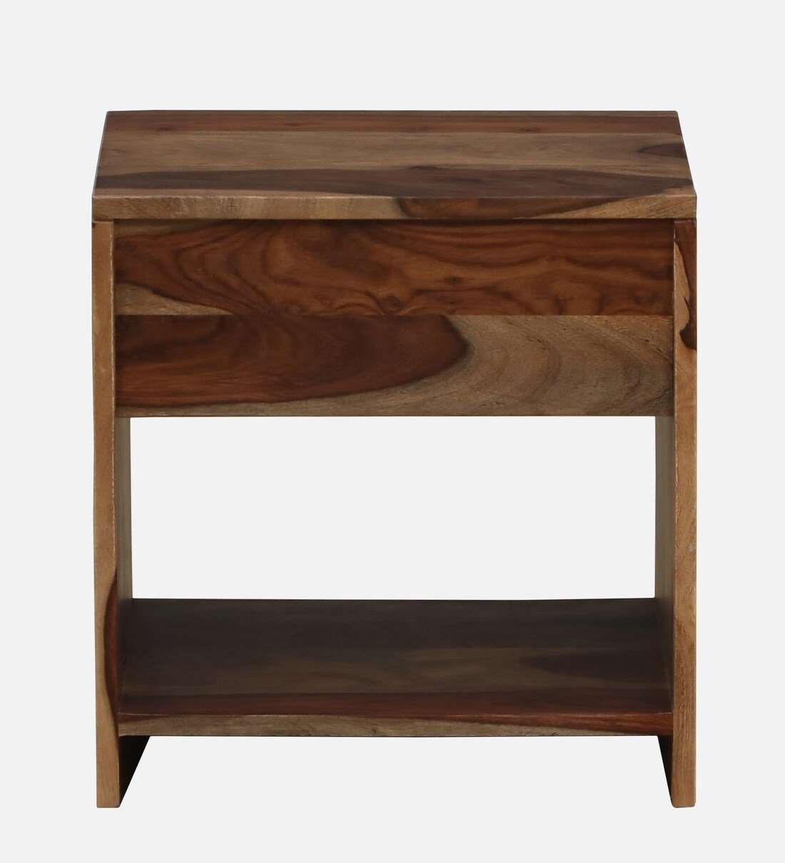 Nilsson Solid Sheesham Wood Nightstand in Natural Teak Finish - Image 2