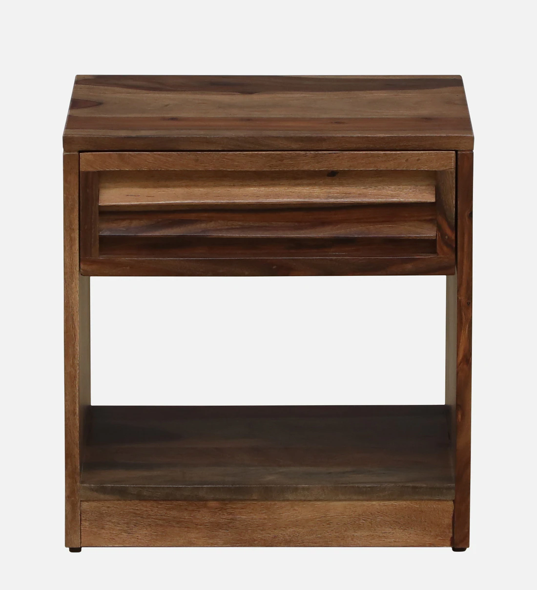 Nilsson Solid Sheesham Wood Nightstand in Natural Teak Finish - Image 4