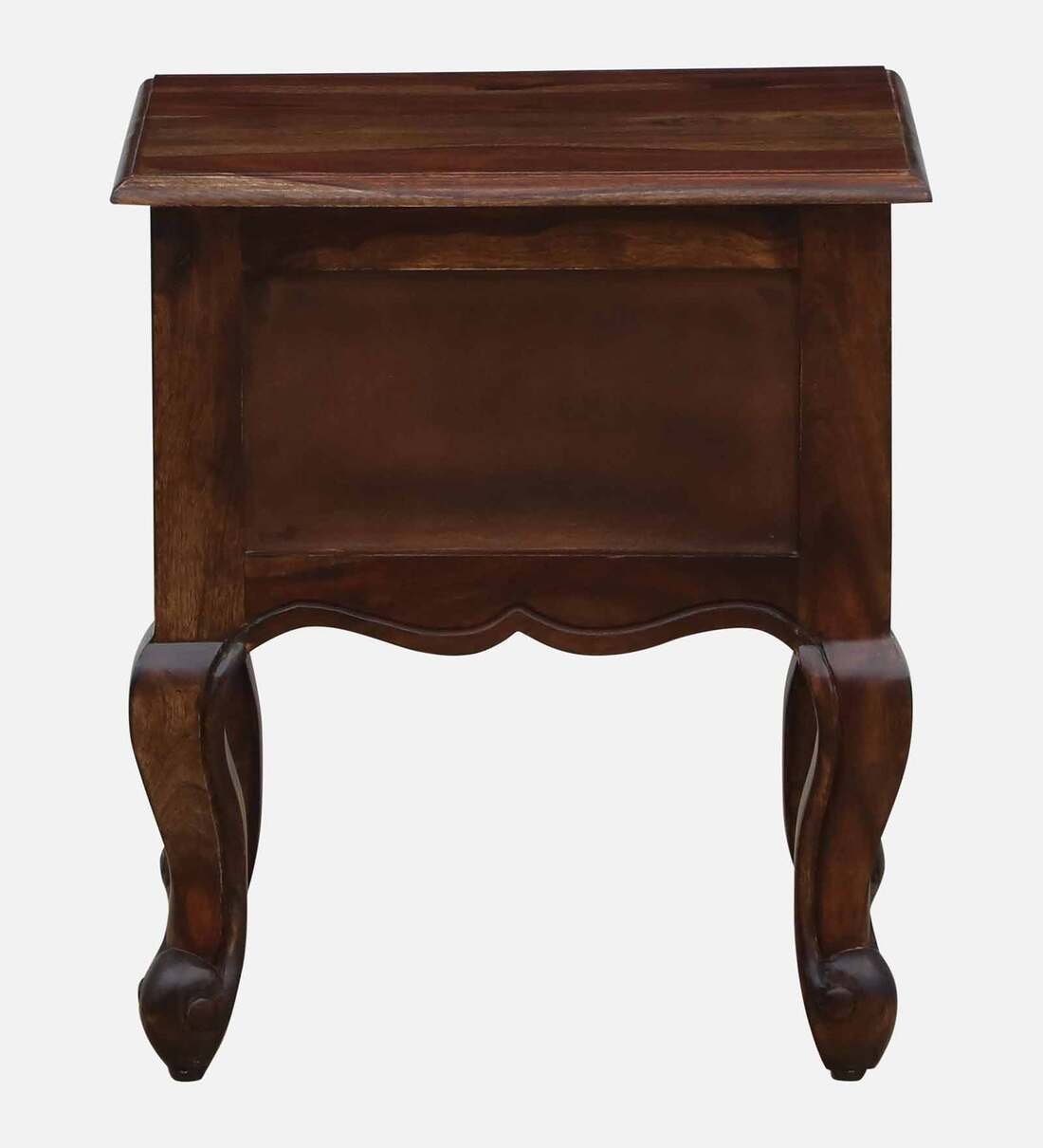 Daven Acacia Wood Nightstand in Golden Pebble Finish with Drawer - Image 3