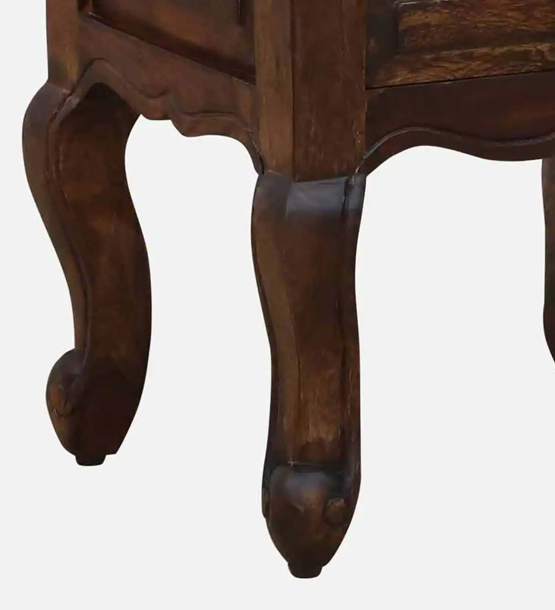 Daven Acacia Wood Nightstand in Golden Pebble Finish with Drawer - Image 9