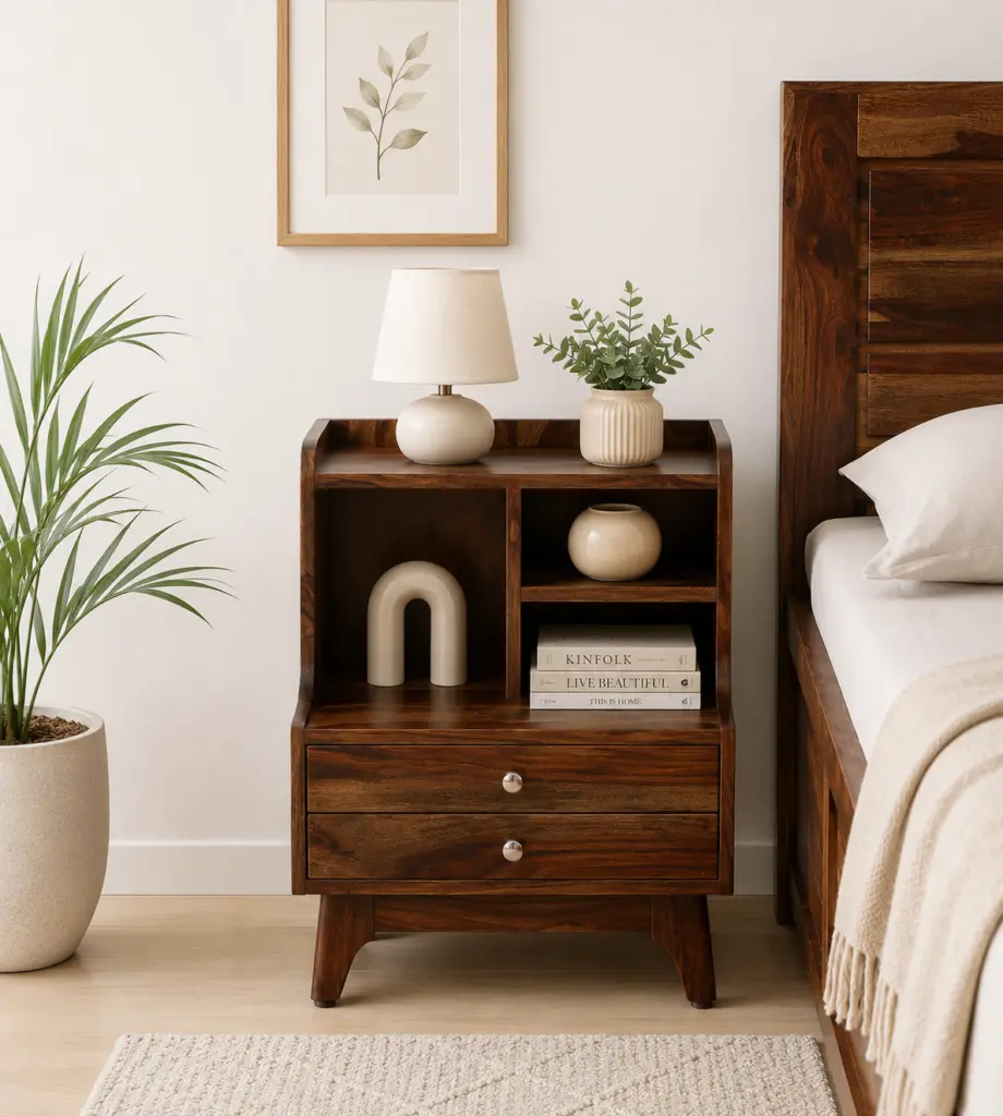 RoyalTimber Natural Finish Bedside Table