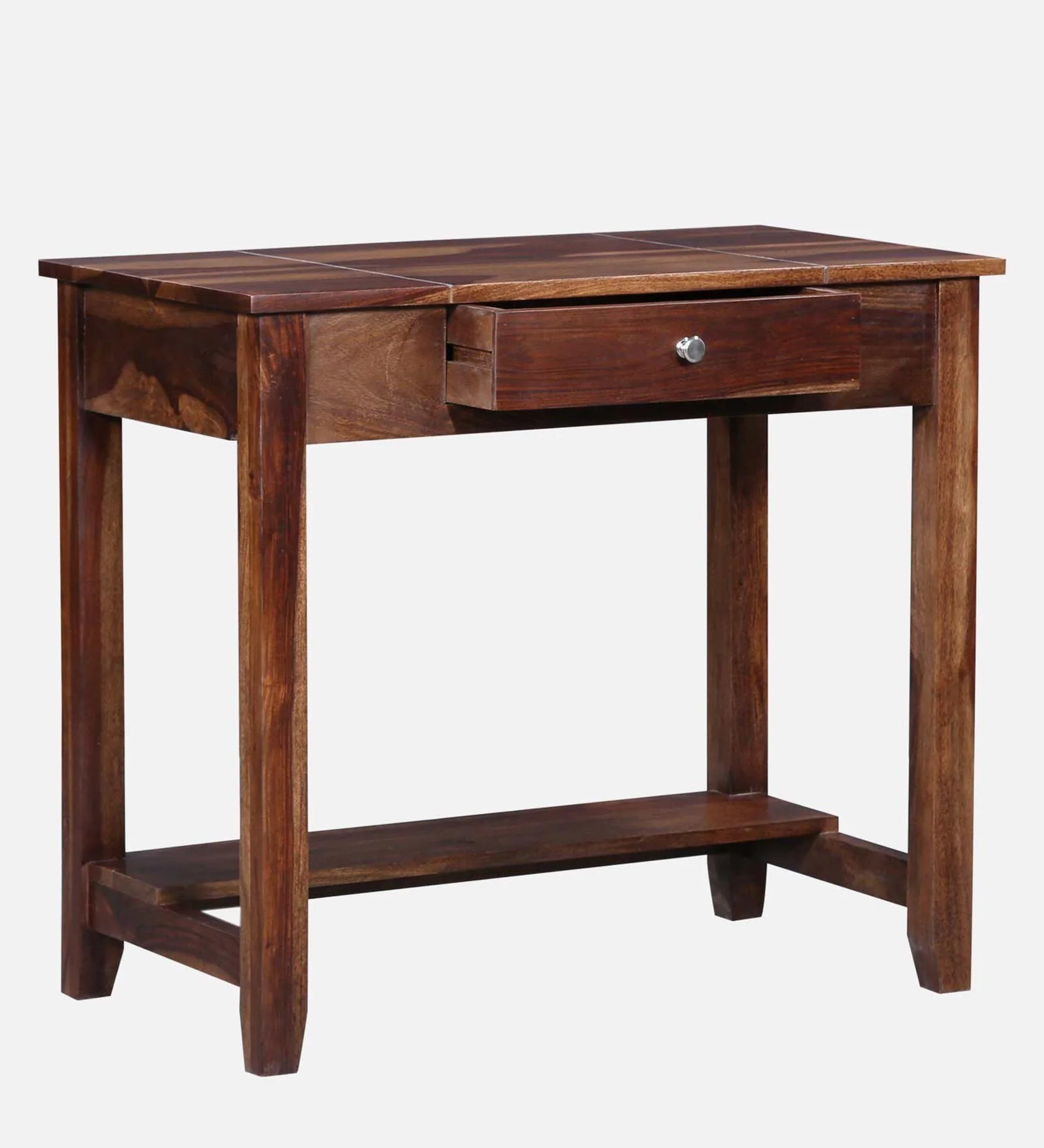 Sheesham Wood Writing Table In Scratch Resistant Provincial Teak Finish - Image 7