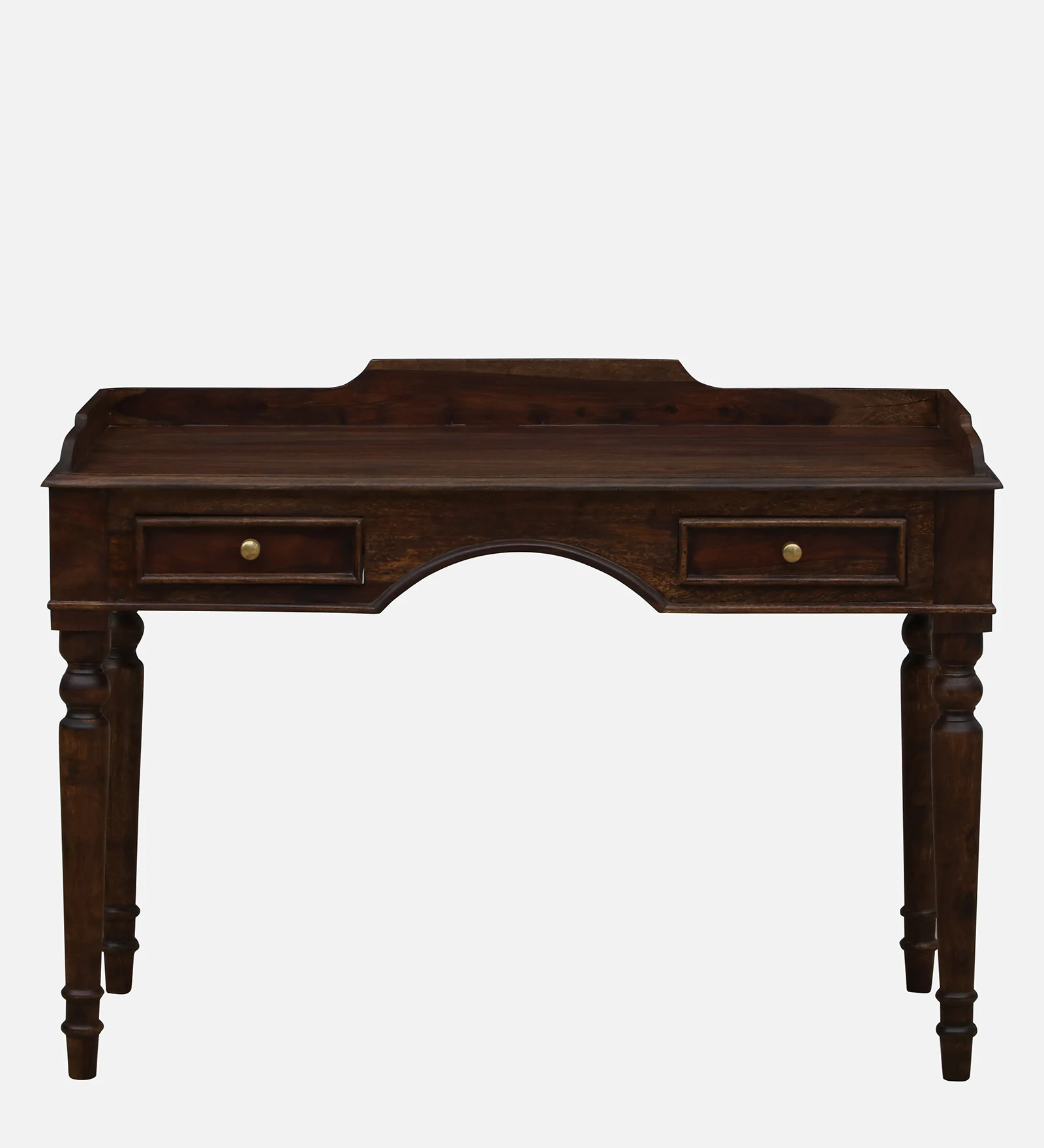 Shok Sheesham Wood Writing Table In Provincial Teak Finish - Image 5