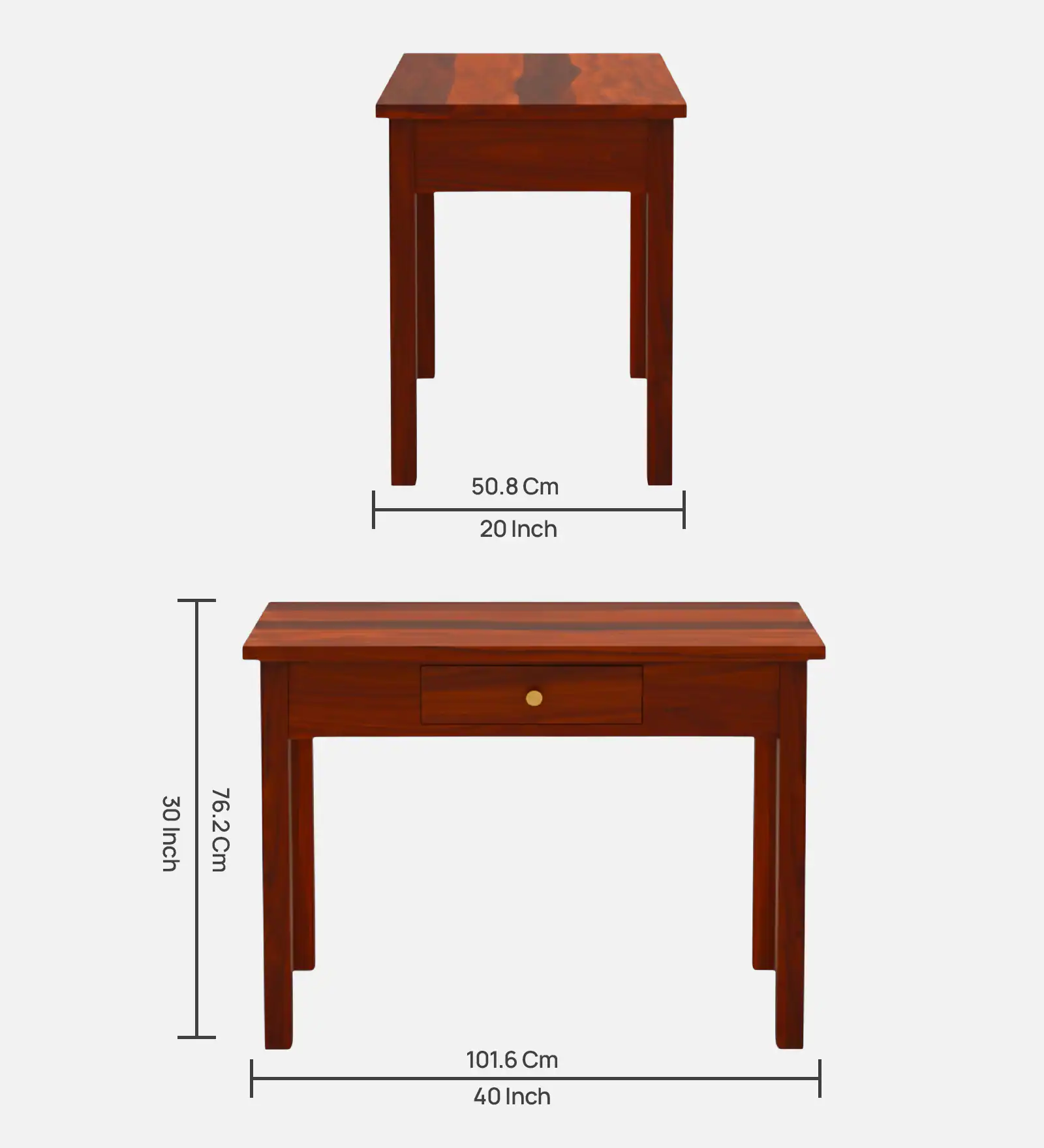 Compact sheesham wood study table for small rooms - Image 4