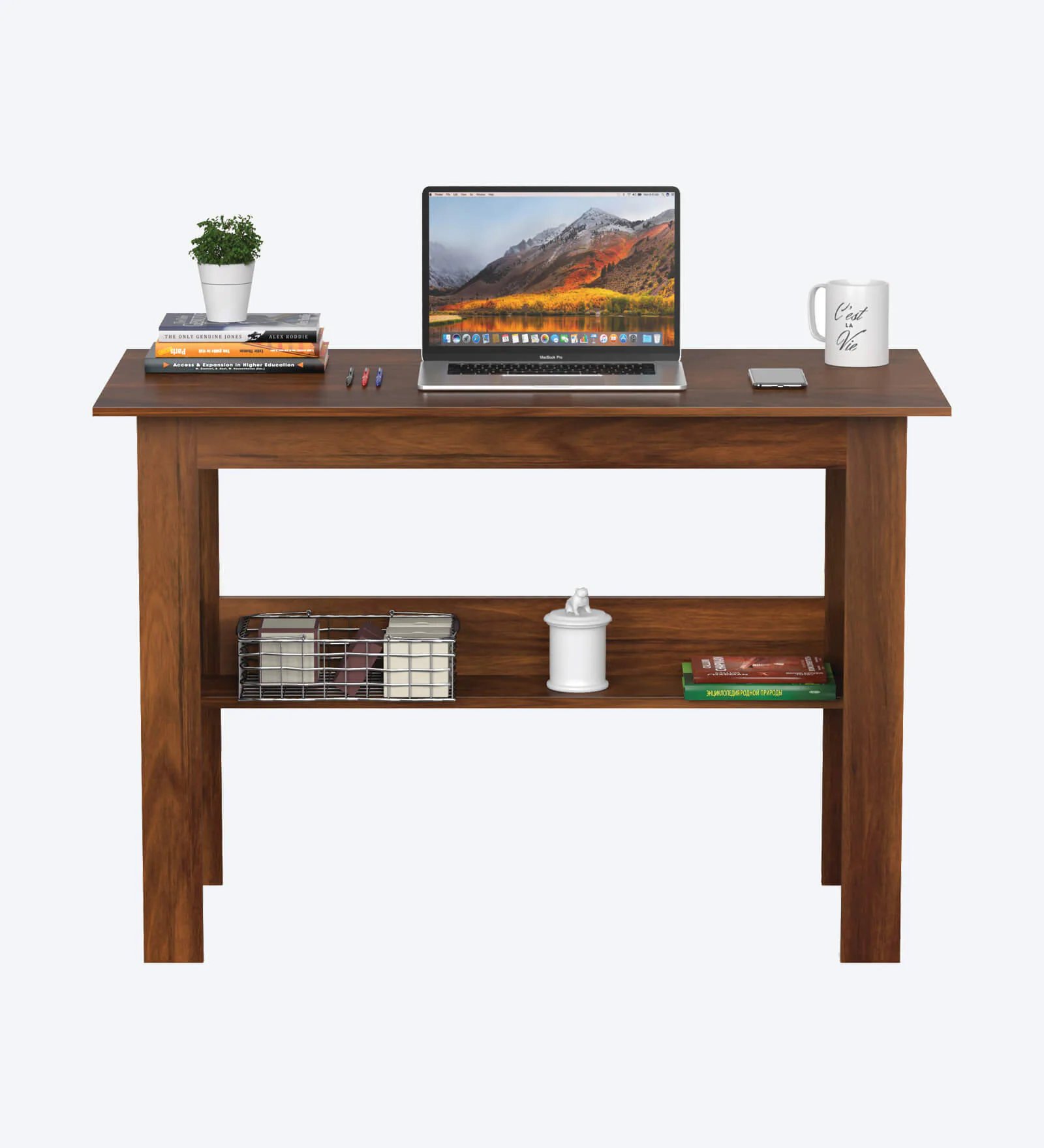 Anew Writing Table In Brown Maple Finish - Image 5