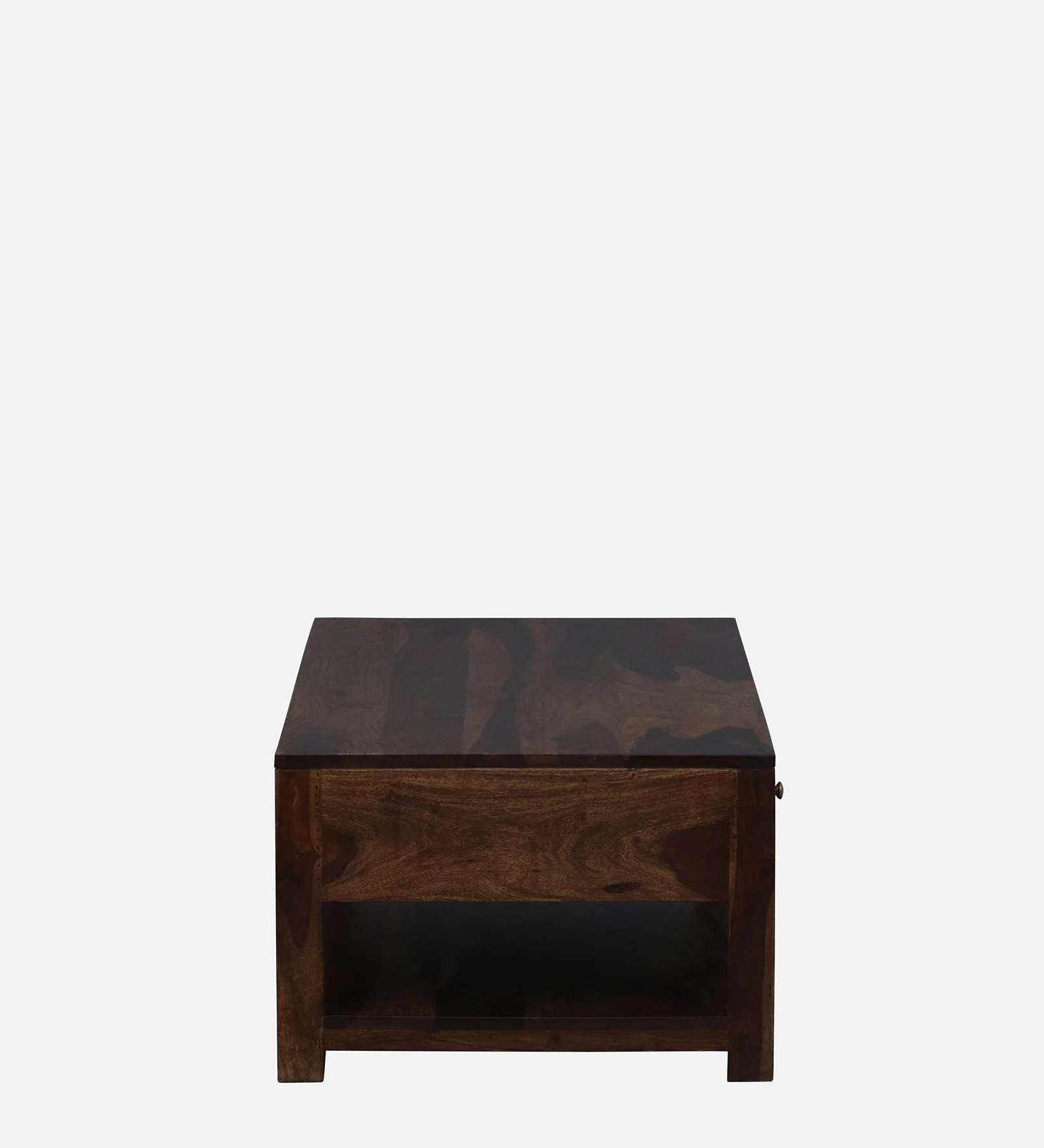 Mango Wood Rustic Farmhouse Coffee Table in Dark Walnut - Image 4
