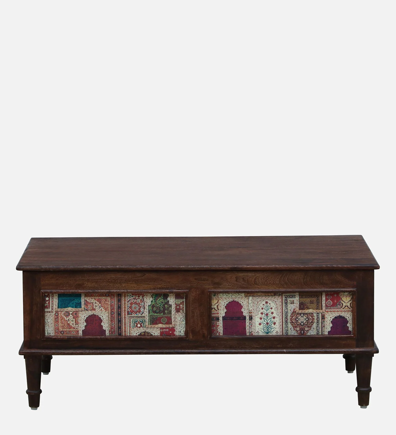 Neem Wood Handcrafted Coffee Table in Distressed Grey Finish - Image 7
