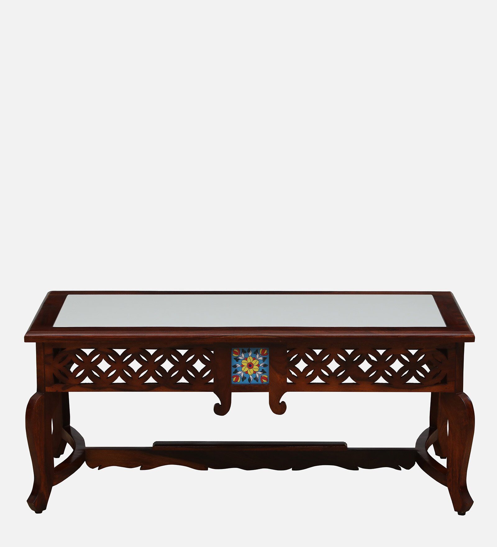 Cedar Wood Cabin Style Coffee Table in Chestnut Finish - Image 4