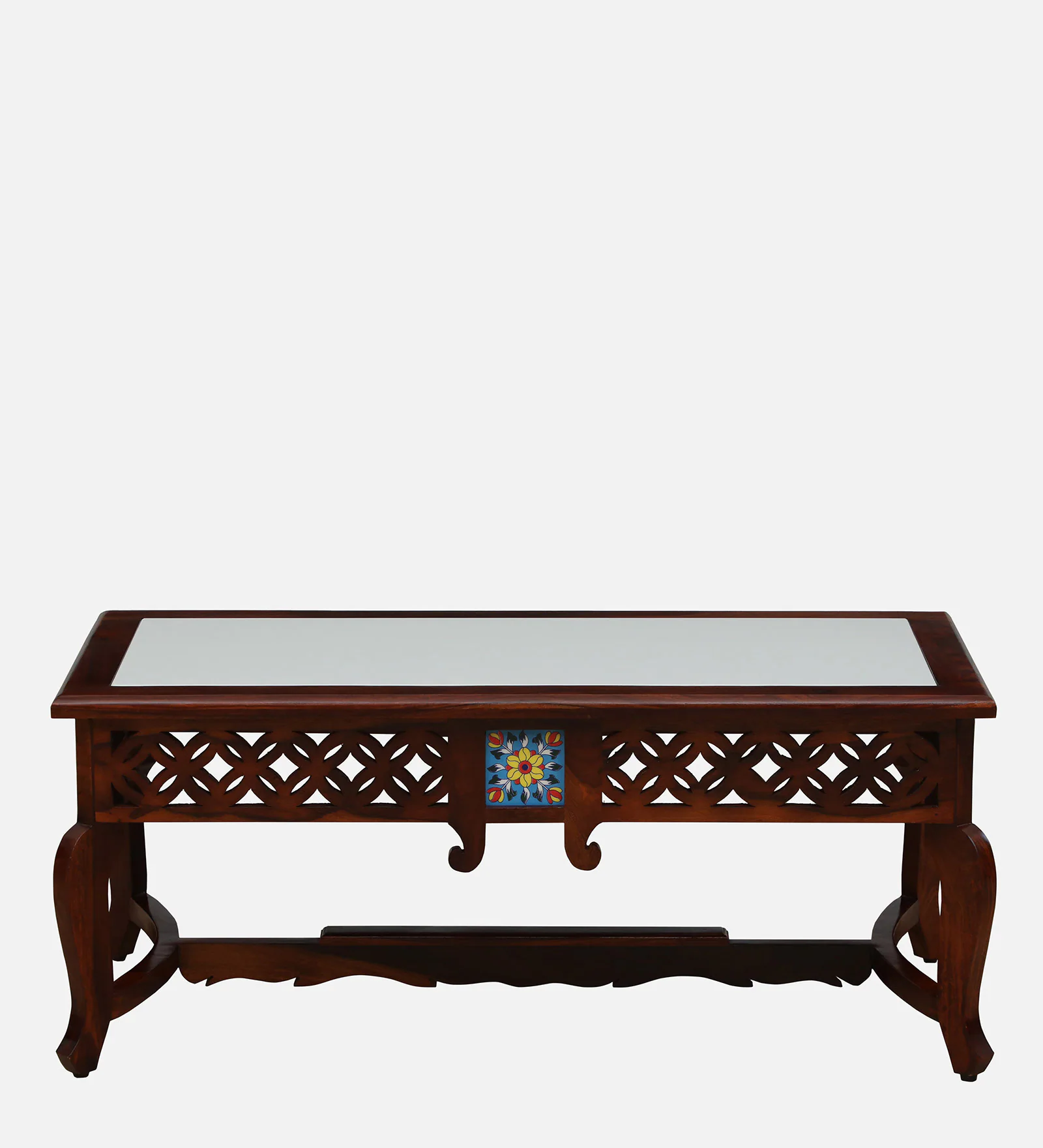 Cedar Wood Cabin Style Coffee Table in Chestnut Finish - Image 5