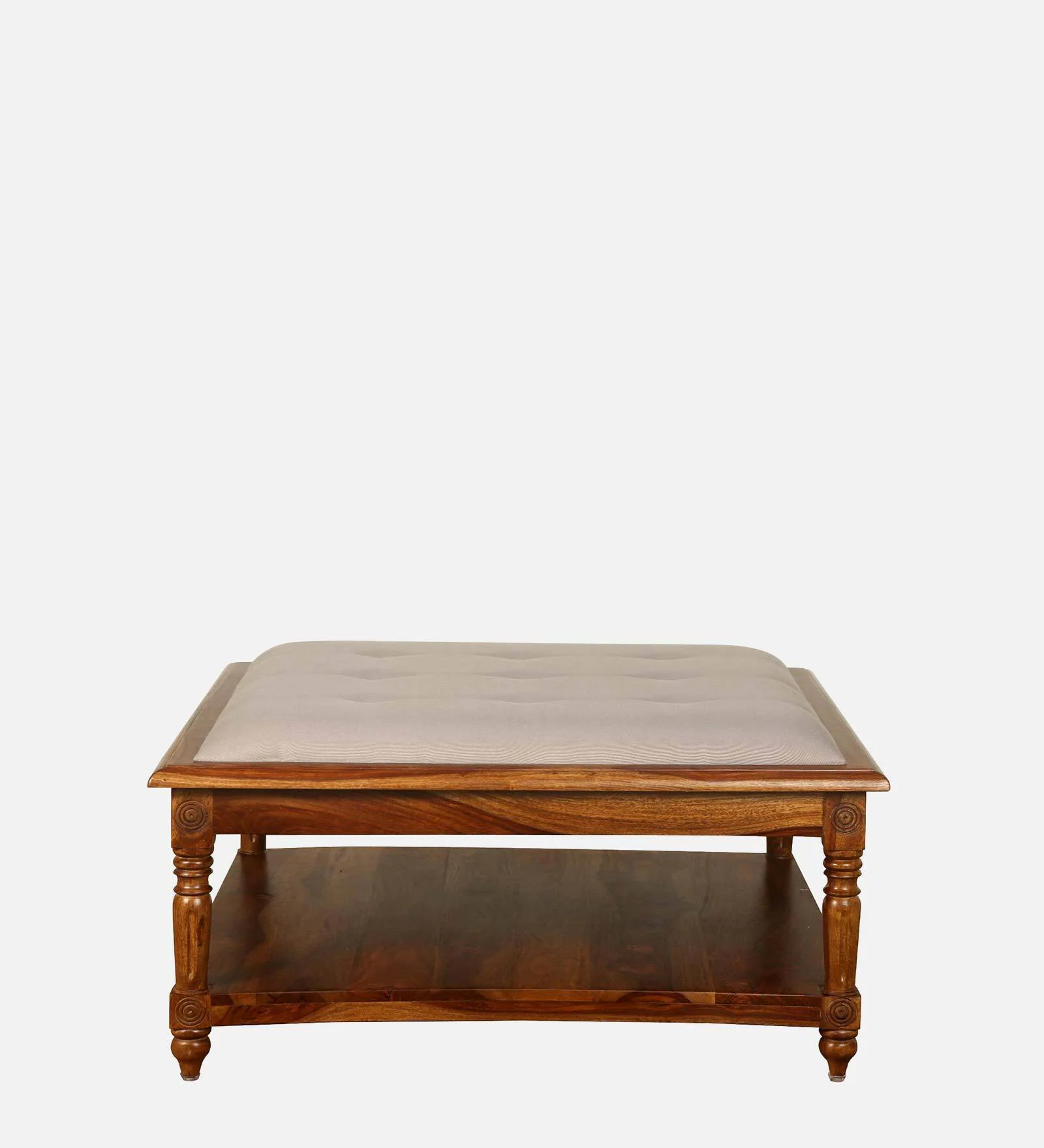 Rubberwood Minimalist Coffee Table in Matte Black Finish - Image 4