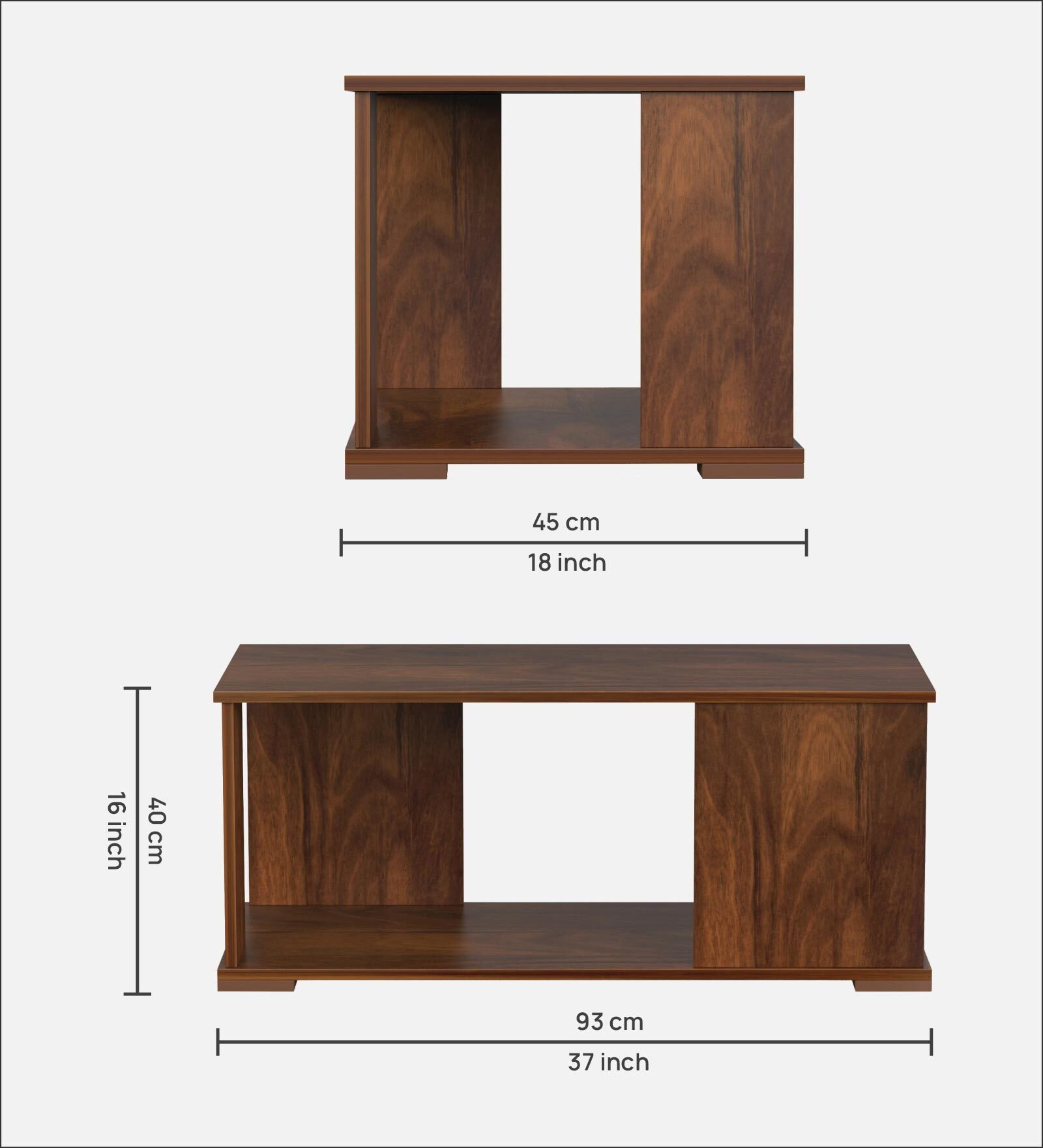 Oakridge Solid Wood Coffee Table in Walnut Finish - Image 2