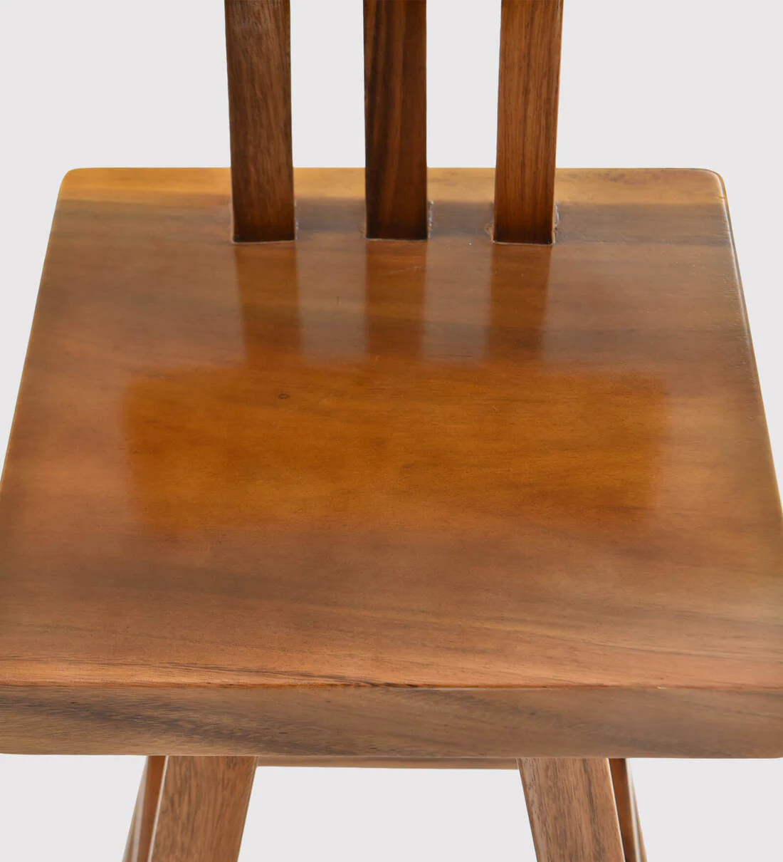 Elara Solid Wood Bar Stool in Walnut Finish - Image 3