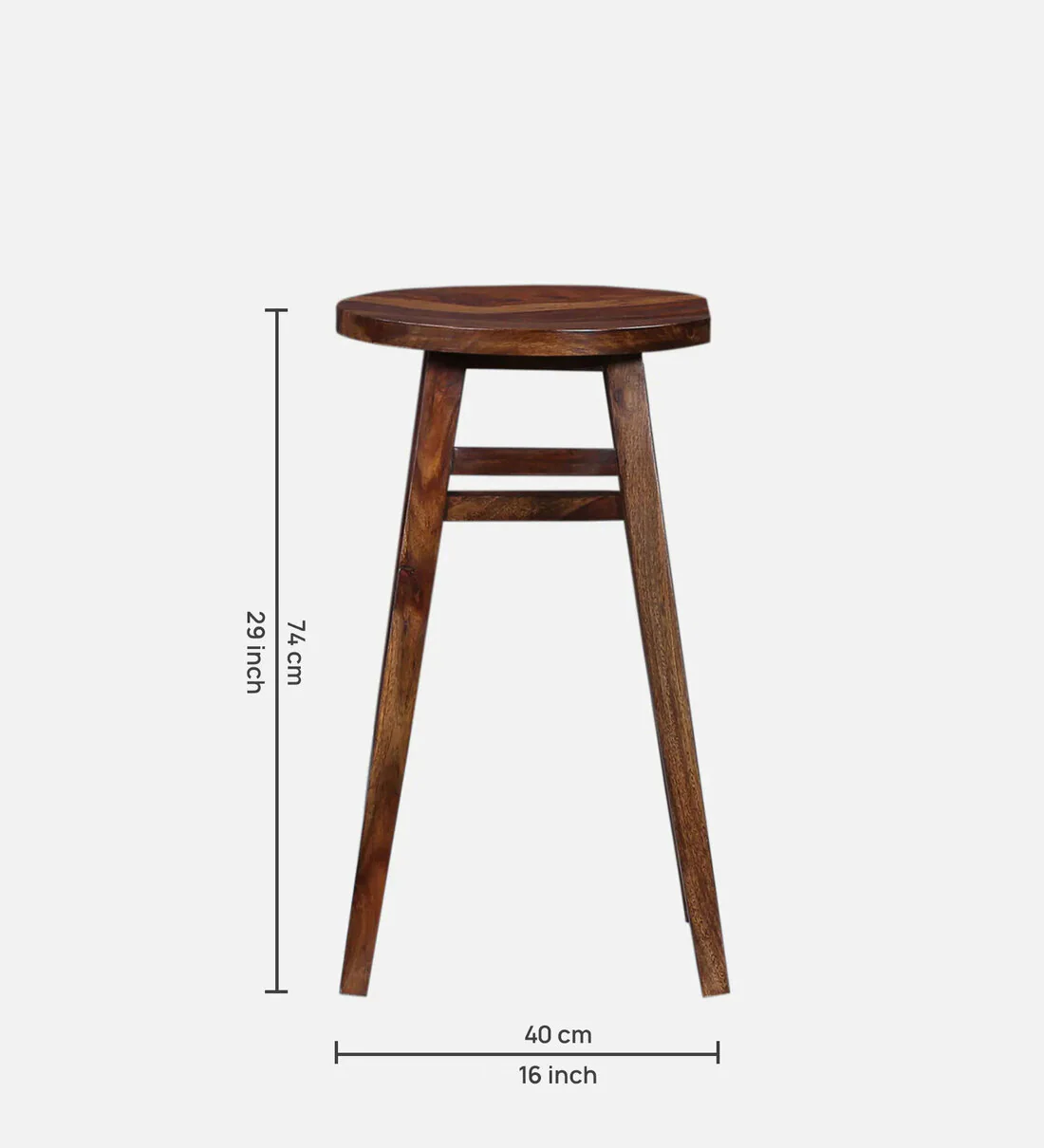 Solen Sheesham Wood Counter Stool for Dining and Bar Areas - Image 7