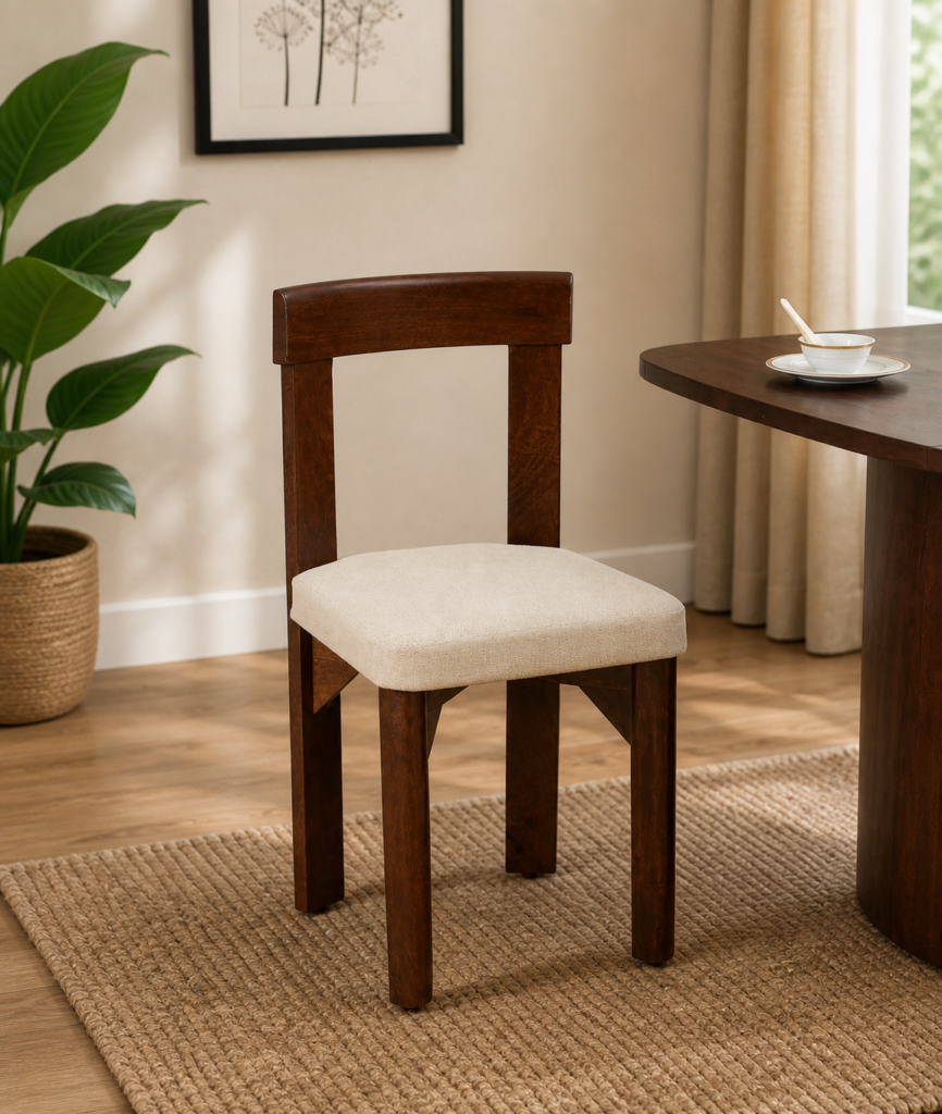 Aanya Wooden Dining Chair In Scratch Resistant Tubbaq Finish (SET OF 2)