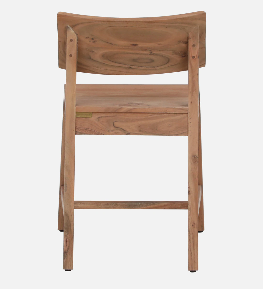 Zehan Acacia Wood Dining Chair in Natural Finish(SET OF 2) - Image 6