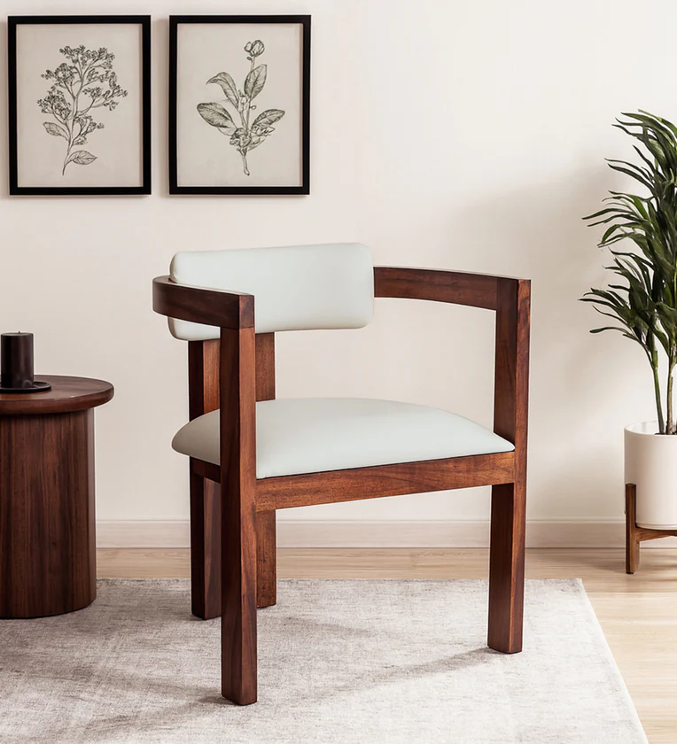 Mall Sheesham Wood Arm chair In Provincial Teak Finish - Image 2