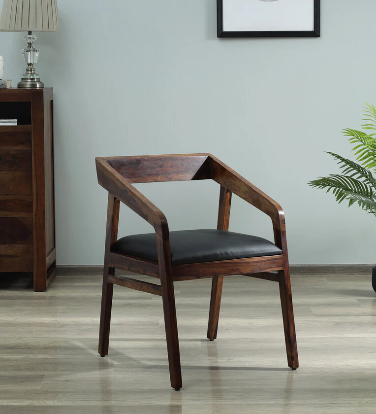 Klint Sheesham Wood Arm Chair In Honey Oak Finish