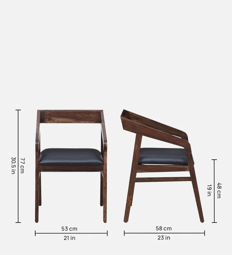 Klint Sheesham Wood Arm Chair In Honey Oak Finish - Image 8