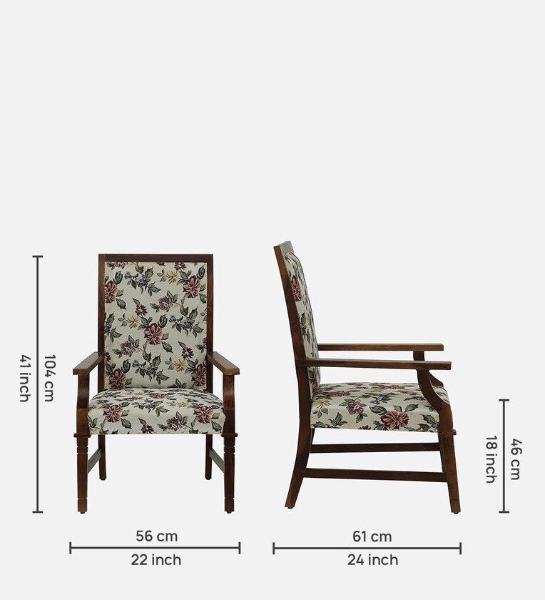 Siting Sheesham Wood Arm Chair In Provincial Teak Finish - Image 8