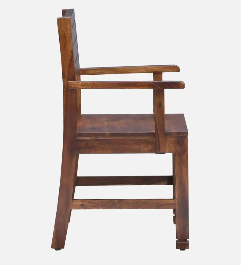Cambrey Solid Sheesham Wood Chair in Walnut Finish - Image 6