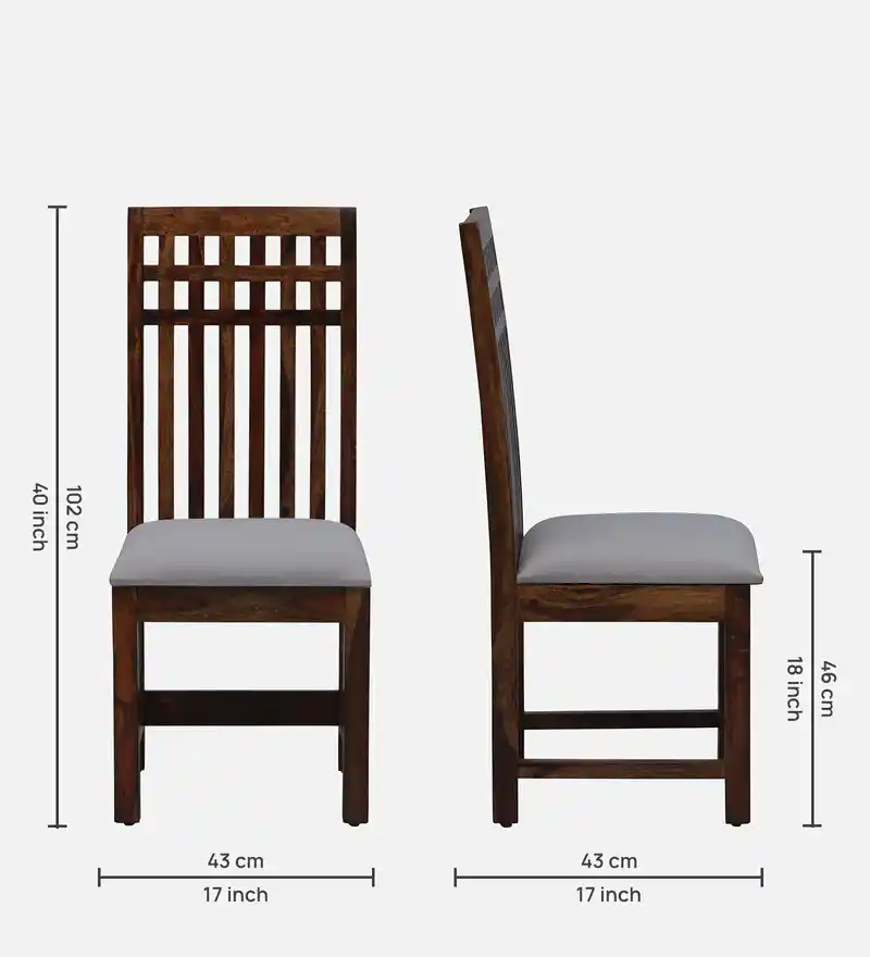 Darson Sheesham Wood Chair in Teak Finish (SET OF 2) - Image 4