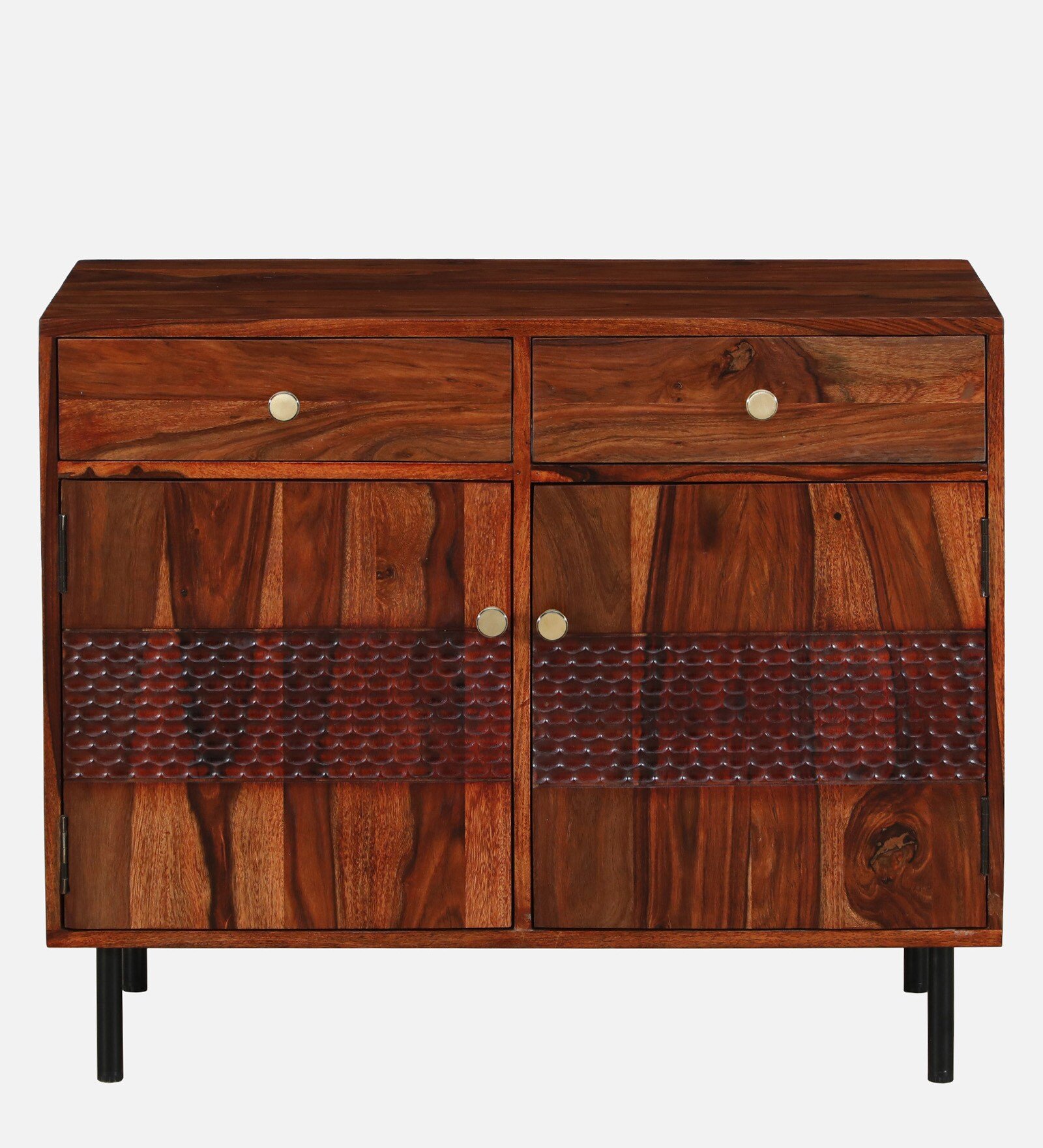 Aspen Sheesham Wood Utility Cabinet in Teak Finish - Image 4
