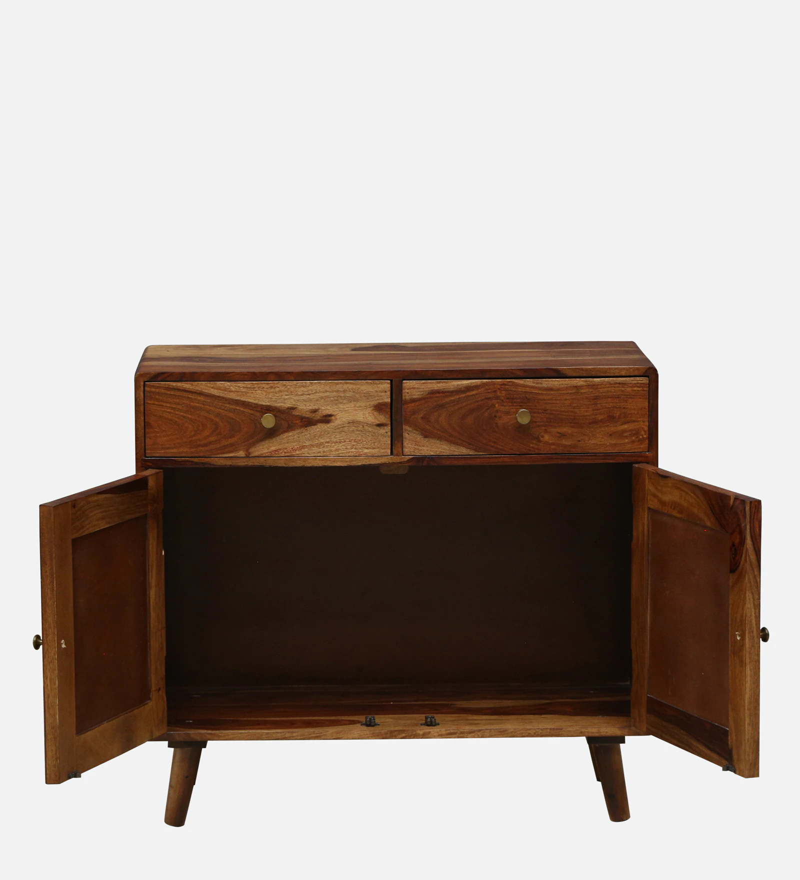 Arnav Sheesham Wood Utility Cabinet With Shelves In Walnut Finish - Image 7