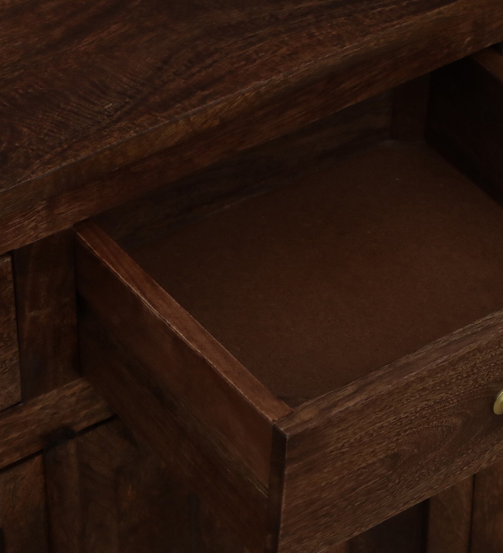 Ayaan Solid Sheesham Wood Storage Cabinet In Honey Finish - Image 2