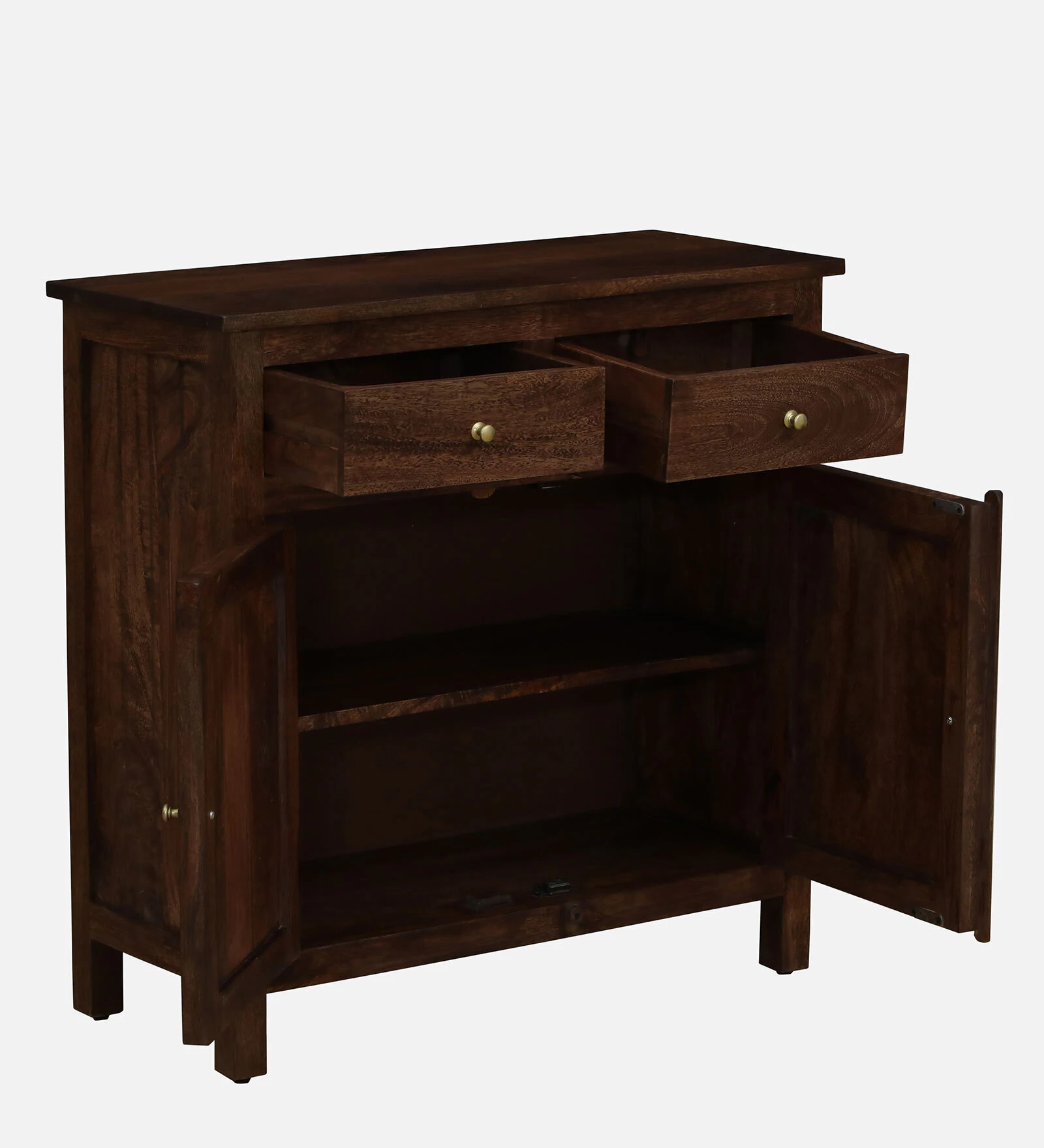 Ayaan Solid Sheesham Wood Storage Cabinet In Honey Finish - Image 5