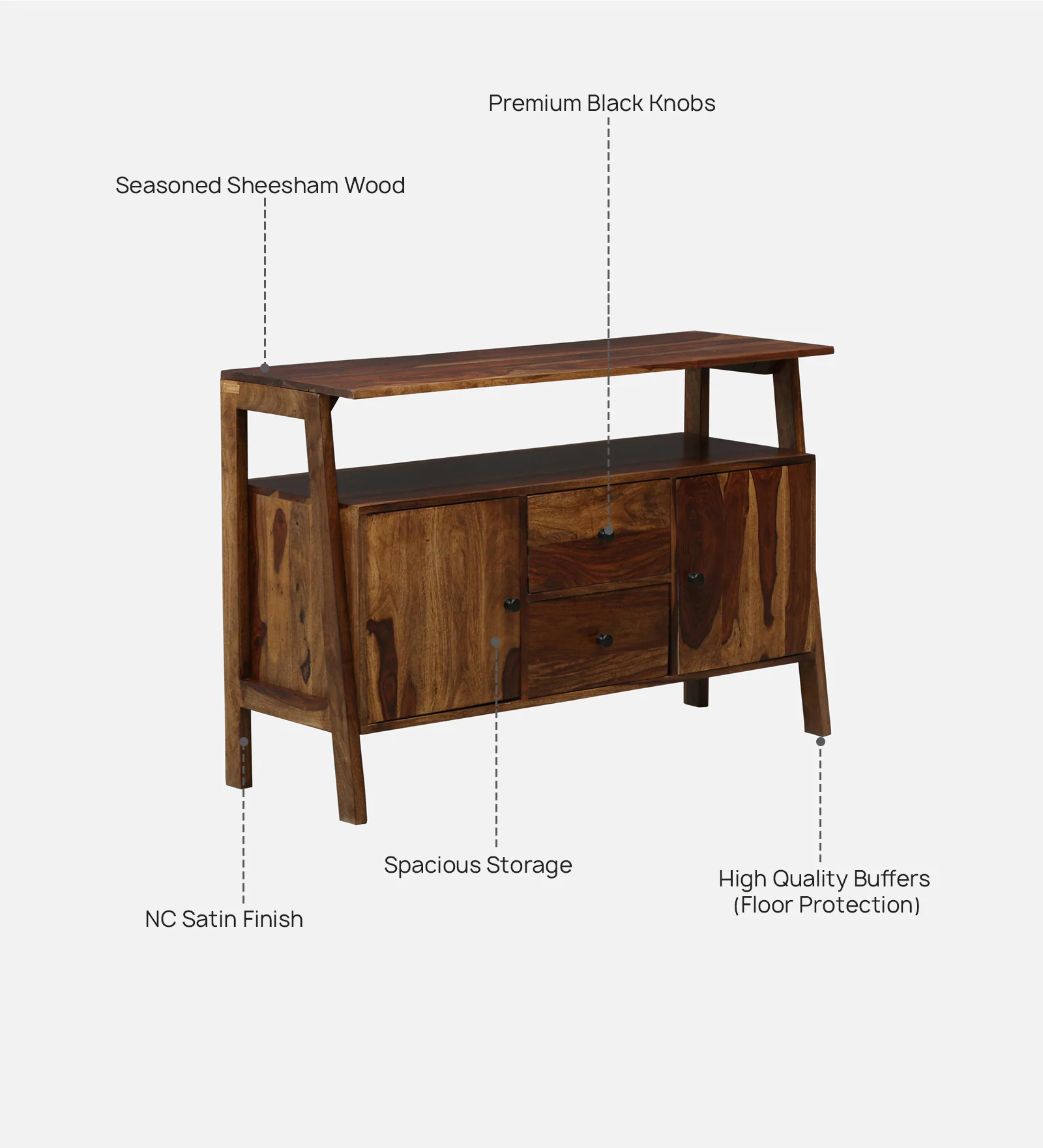 Aarav Sheesham Wood Cabinet - Image 8