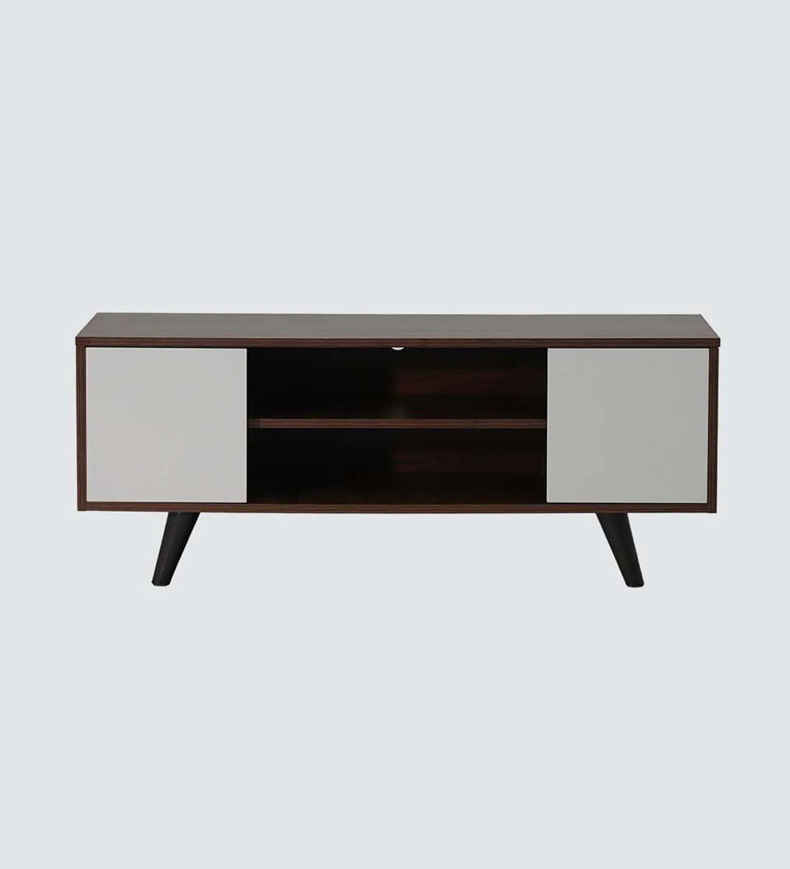 Vanya Solid Sheesham Wood TV Console In Natural Oak Finish - Image 4