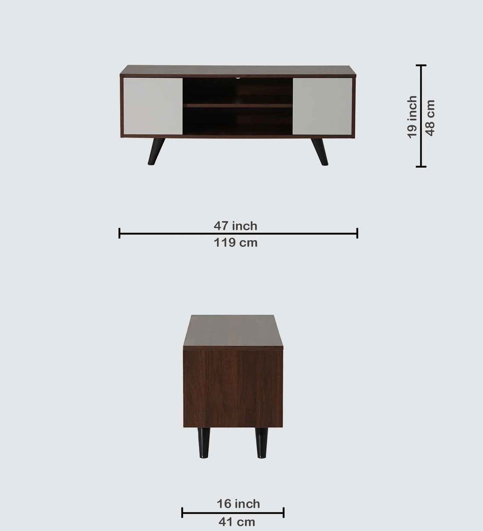 Vanya Solid Sheesham Wood TV Console In Natural Oak Finish - Image 8