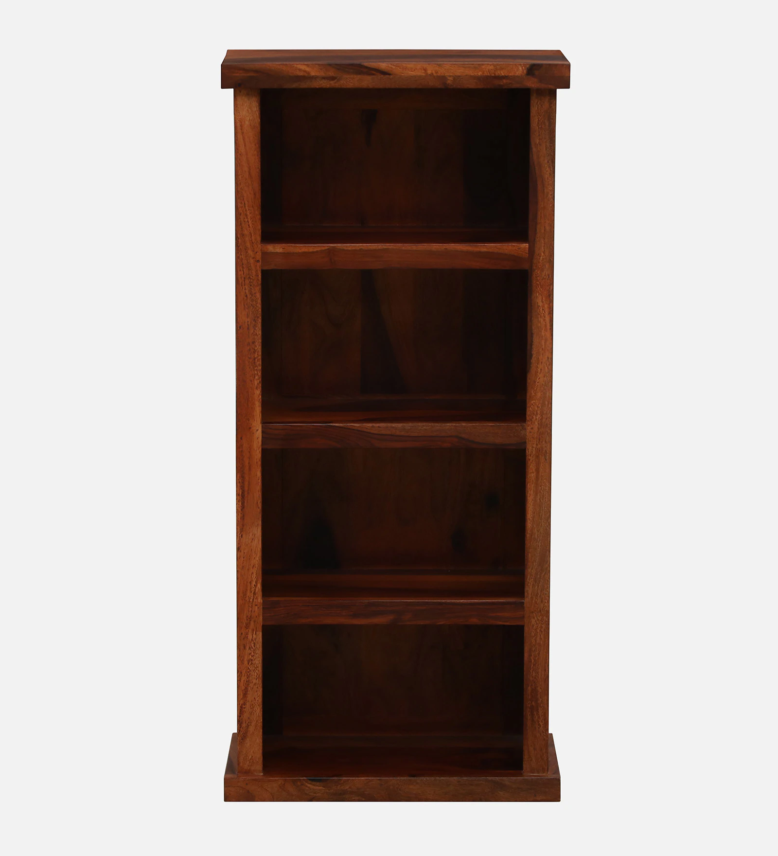 Lambvar Solid Sheesham Wood Book Rack in Warm Walnut Finish - Image 4