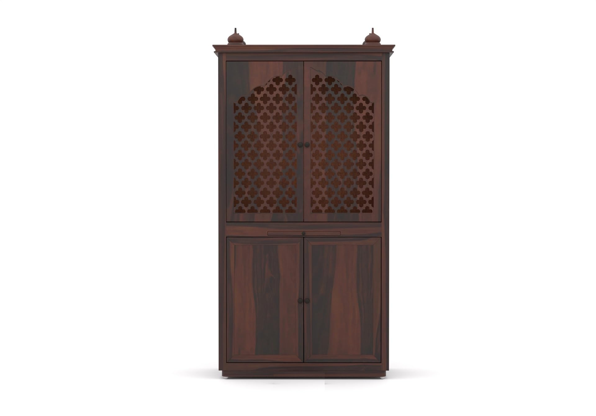 Vanshika Handicrafts Sheesham Wood Pooja Mandir with Cabinet (32x15x60cm) - Image 9